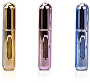 Genérico 3 PCS Atomizador de Perfume Recargable Con Ventana de Visualización - 5ml, Miniaturas, Ideal Para Viajes, Bolsos y Carteras