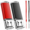 Cle USB 16 Go, EASTBULL Clé USB 2.0 Flash Drive Stockage Disque Mémoire Stick avec Cordes, Ensemble de Deux, Vert/Or