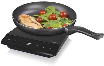 Tristar Plaque à induction, ⌀19 cm, 10 niveaux de puissance, 2000 W, Basse consommation, Minuterie intégrée, avec protection contre la surchauffe, IK-6161