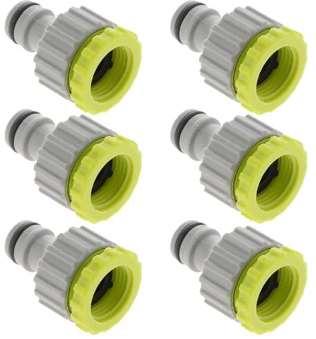 XPEX 6 Pièces Raccord De Tuyau D'Arrosage, Raccord Tuyau D'Arrosage, Raccord De Tuyau 1/2-3/4, Raccord De Tuyau G1/2/-3/4, Filetage Extérieur,Adaptateur Robinet Tuyau Arrosage