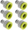 XPEX 6 Stück 2-In-1 Wasserhahn Adapter, 1/2 Zoll /3/4 Zoll Gartenschlauch Anschluss, Kunststoff Schlauchanschluss, Garten Schraubgewinde Hahnverbinder, Wasserhahn Adapter Gartenschlauch