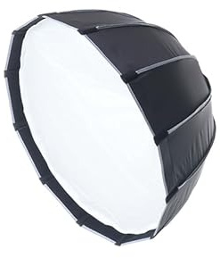 REFLEX CAMERA 90cm Deep Parabolic Softbox Diffuser Kit - Professional-Grade Lighting, Versatile for Video/Photography, Easy Setup, Soft Even Illumination, Ideal for Studios