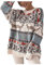 Jacquard Pullover Damen, Weihnachtspulli Damen Norweger Pullover Weihnachtspullover Wollpulli - Jacquard Bunte Norwegen Bunt Grobstrickpullover Wollpullover Norwegerpulli Christmas