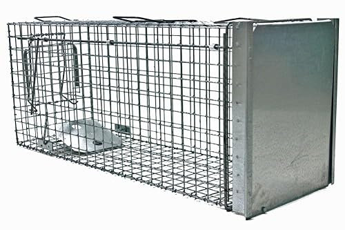 Falle Marderfalle Katzenfalle Fuchsfalle Biberfalle Tierfalle Kastenfalle Waschbärfalle 1 Türen 105x34x42 cm Mit Extra Köder