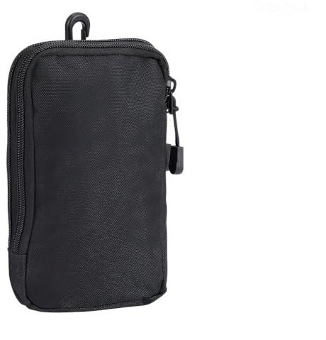 NBEADS Porta Del Telefono Zaino, Borsa Per Zaino Multiuso, Marsupio con Cerniera per Viaggi, Escursioni Corsa Ciclismo Attività All'Aperto, 19x12cm, Nero