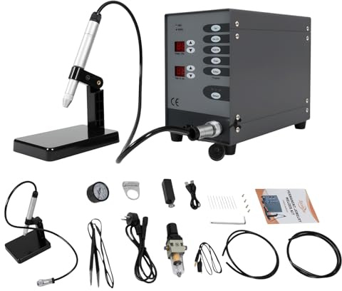 LENJKYYO Automatische Punktschweißmaschine, Elektrisches Pulse Spot Welder Gold Silver Schweißmaschine, Pulse Argon Schweißgerät, 220V Punktschweißmaschine für Schmuck, Edelmetalle & DIY