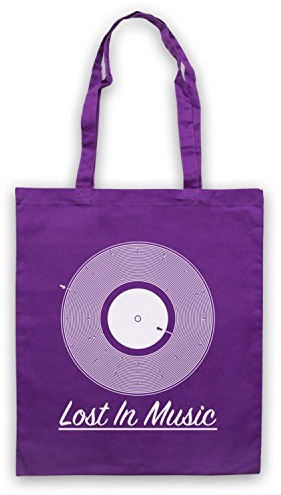 Lost In Music Vinyl Record Groove Maze Sac d'emballage, Violet