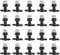 Plastic Mist Nozzle Sprinkler Tee Joints Spray Heads for Misting Watering Plant Flower Cooling System Home Garden Irrigation, 20pcs (Black)
