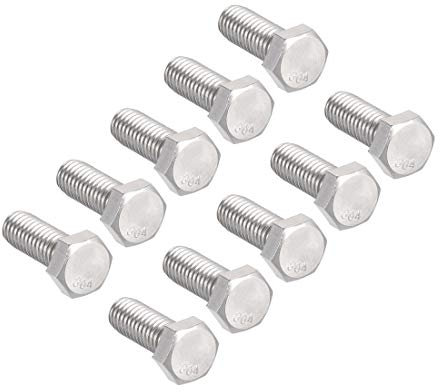 sourcing map Bulloni esagonali 3/8-16x1 pollice 304 Bullone esagonale in acciaio inossidabile 10pcs