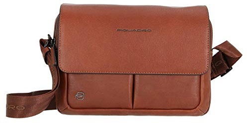 Piquadro Black Square Umhängetasche Leder 27 cm