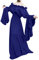 Lazzboy Frauen Retro Mittelalter Renaissance Cosplay Vintage Party Club Maxi-Kleid Mittelalterliches Kostüm Damen Lange ärmel Renaissance Trompetenärmel Maxikleid Karneval(Blau,5XL)