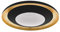 Eglo Canicosa 2 Plafoniera LED da parete a 2 luci in metallo battuto, plastica nera, oro, variazione temperatura colore (caldo-freddo), luce notturna, dimmerabile, telecomando, diametro 49,5 cm