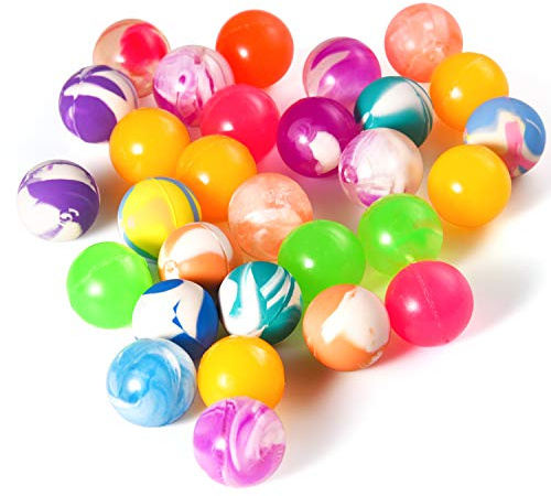 FEPITO 30 Stücke Bouncy Balls Bunte Gummibälle Bouncy Ball Party Tasche Füllstoffe für Kinderpreise, Geburtstagsfeier Tasche Füllstoffe (22 MM)
