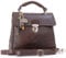 Catwalk Collection Handbags - Damen Leder Umhängetasche - Crossbody Bag/Handtasche Mittelgroß - Verstellbarer Abnehmbarer Gurt - Pandora - Braun