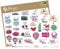AVERY Zweckform 54546 Dekosticker Sprüche 42 Aufkleber (ablösbare Sticker auf A5 Bogen, Etiketten für Tagebuch, Bullet Journal, Karten, Gästebuch, Geschenke, Klebeetiketten mit Silbereffekt)