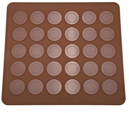 Stampo in silicone per macaron , con 30 fori , antiaderente , rotondo , per caramelle