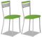 ASTIMESA Dos Sillas de Cocina Metálica Respaldo y Asiento Verde