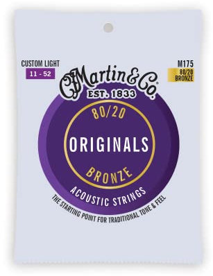 MARTIN Acoustic Bronze Originals, bronce 80/20, Custom Light 11-52 (M175)