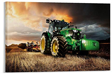 QINGF Landwirtschaftliches Traktor-Poster, dekoratives Gemälde, Leinwand, Wandkunst, Wohnzimmer, Poster, Schlafzimmer, Malerei, 30 x 45 cm