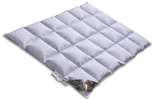 Vitaschlaf Wild Moscovy W4 - MEDIUM - GANZJAHRESDECKE 90% Premium Bettdecke - Made in Germany Since 1947 - (155 x 220 cm)