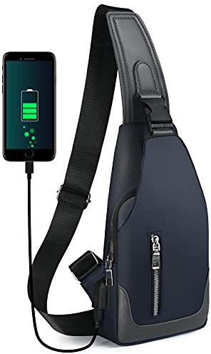 Aucuu Brusttasche Herren, Umhängetasche sling bag, Oxford-Tuch Crossbody bag, Schultertasche wasserdichte Umhängetaschen Handtasche Herren für Sport Arbeit Radfahren Reisen