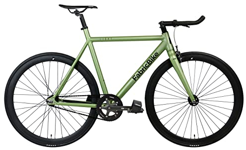 FabricBike Light - Fixed Gear Fahrrad, Single Speed Fixie Starre Nabe, Aluminium Rahmen und Gabel, Räder 28, 4 Farben, 3 Größen, 9.45 kg (Größe M) (M-54cm, Light Cayman Green)