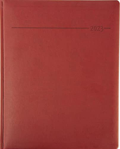 Manager-Timer Tucson rot 2023 - Cheftimer 21,7x26,6 cm - 1 Woche 2 Seiten - 160 Seiten - Tucson-Einband - Alpha Edition