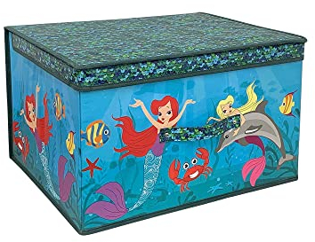 COUNTRY CLUB Kids Storage Boxes - Bedroom/Toys/Games/Clothes - Ideal for computer games/toys/books (Mermaid)