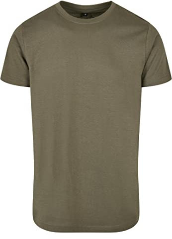 Build Your Brand BB010-Basic Round Neck T-Shirt Camiseta Hombre, Olive, M