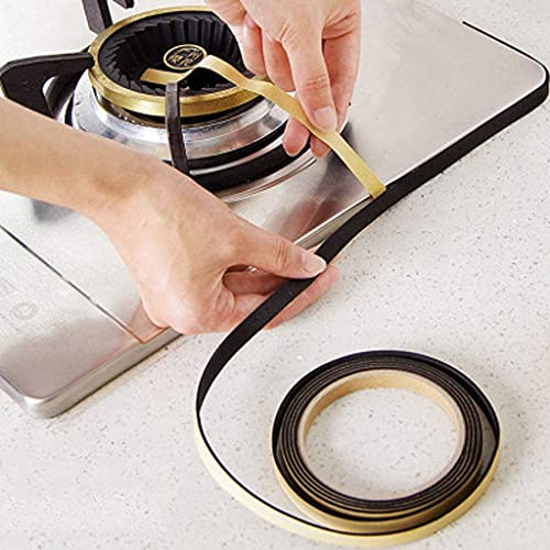 KEMAX 2 Rolls Self Sealing Adhesive Foam Strips Multi Function Anti Dust Waterproof Tapes Dust-proofing for Cooker Hobs Kitchen Bathroom Sinks Accessories, length 2M, width 1CM, thickness 2mm