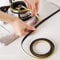 KEMAX 2 Rolls Self Sealing Adhesive Foam Strips Multi Function Anti Dust Waterproof Tapes Dust-proofing for Cooker Hobs Kitchen Bathroom Sinks Accessories, length 2M, width 1CM, thickness 2mm