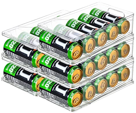 XSDAA Frigorífico Organizadores Contenedores Dispensador De Latas De Bebidas, Juego De 5 Organizador De Latas De Cerveza para Refrigerador para Gabinete De Cocina, Despensa,5pcs