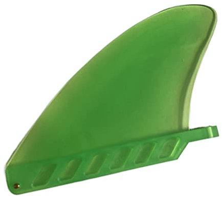 Surf Fins, 4.6 Inch Soft Fin With Screw, Soft Flex Center Fin, White Water Fin Safety Flex Soft Replacement for Longboard SUP Stand Up Paddleboard green
