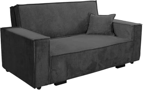 Mirjan24 Sofa Viva Star Cord III mit Schlaffunktion, 3 Sitzer Polstersofa mit Bettkasten inkl. Kissen, Schlafsofa, Bettsofa, Sofagarnitur, Farbauswahl, Wohnlandschaft (Poso 22)