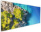 Wallario Küchenrückwand aus Glas 125 x 50 cm, Motiv: Felsige Küste mit Bäumen von Oben | Spritzschutz abwischbar & pflegeleicht