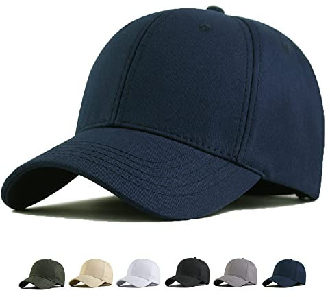 MUNULA Übergroße Baseballkappe, XXL, großer Kopf, Hüte für Herren, großer Kopf, Hut, verstellbar, 59,9 cm - 68,1 cm, Marineblau, XXL/3XL