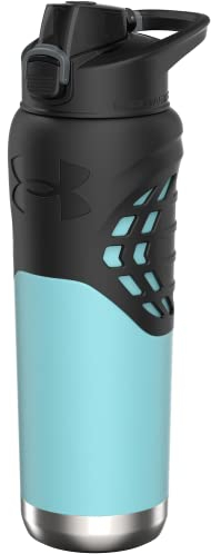 Under Armour Botella de agua de acero inoxidable de 24 onzas, aislada, mosquetón de fácil transporte, a prueba de fugas, niños y adultos, todos los deportes, gimnasio