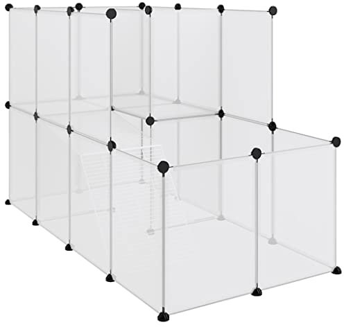 vidaXL Kleintierkäfig Transparent 142x74x93 cm PP und Stahl