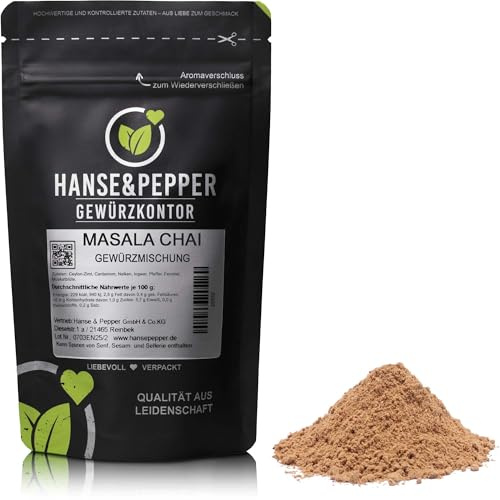 250g Masala Chai Gewürzmischung Shwarzer Tee mit Gewürzen Chai Spiced Black Tea