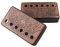 Guyker Humbucker Pickup Cover (50mm/52mm Pole Spacing) - Cupronickel Bridge and Neck Pickups Frame Set Replacement Parts for Les Paul LP Style E-Gitarre, Skull Wing Style, Bronze