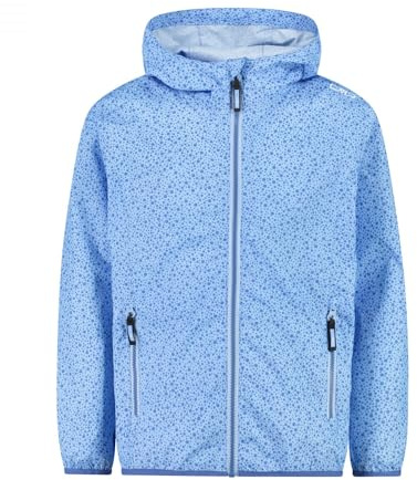 CMP Unisex Kinder Giacca Da Pioggia Bambini Con Cappuccio Fisso Regenjacke, Sky, 110 EU