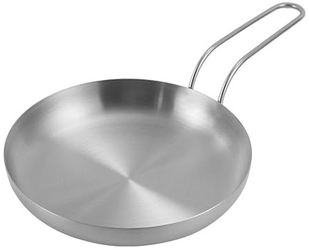 Kichvoe Vassoio da Servizio Acciaio Inossidabile con Manico Piatto per Carne e Dessert per Ristoranti e Informali Resistente e Facile da Pulire