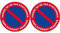 Panneau Prière de ne pas stationner emplacement réservé - Rigide Ø300mm - 4060316 (Lot de 2)