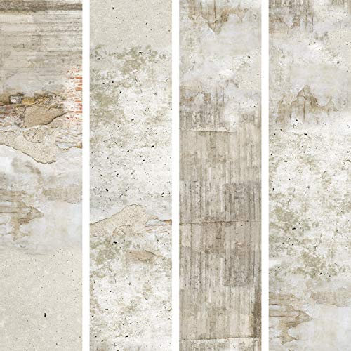 murando - wasserfeste PURO TAPETE - Realistische Betonoptik wasserdichte Tapete ohne Rapport und Versatz 10m Vlies Tapetenrolle Wandtapete Fototapete - Beton grau f-A-0589-j-a