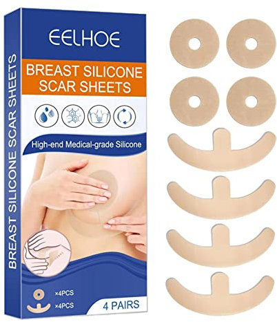 Toppe Per Cicatrici Al Seno, Fogli Cicatrici In Silicone Per Seno 8 Pezzi, I Cerotti Per La Riduzione Delle Cicatrici Aiutano Recupero E Riducono Le Cicatrici Degli Interventi Chirurgici