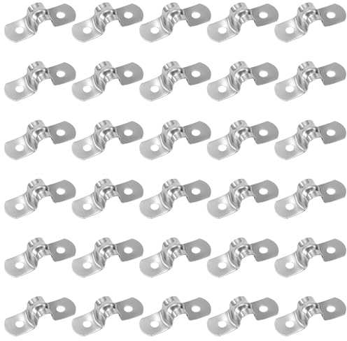 QIMEI-SHOP Morsetti per Tubi 8mm Morsetto per Tubi a U in Acciaio Inossidabile 304 Fascette Stringitubo per Tubo dell'acqua Tubo del Gas 30 Pezzi