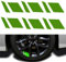 6pcs Auto Felgen Aufkleber,kompatibel mit Mercedes-Benz AMG GT C190 X290,Rad reflektierende Aufkleber,5-Green