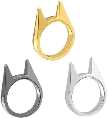 AORHOFJ 3 Stück Katzen Ohrringe Legierung Ringe, niedliche Katze Ring Set, kreative Katze Ringe, Freundschaft Ringe und Kumpel Ringe, dekorative Ringe Unisex Universal Größe