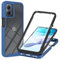 Sawiqpd for Motorola Moto G24 / G04 Case, Moto E14 Case with Built-in Screen Protector, 360 Full Body Protective Cover Heavy Duty Anti-Scratch Shockproof Slim Silicone Bumper Phone Case, Blue
