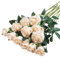 JAONLD 12 Pezzi Fiori Finti per Decorazioni Fiori Finti 51 * 7cm Realisticamente Morbido con Foglie e Stelo Regolabile,Fiori Artificiali per Matrimoni,Bouquet,Feste,Decorazioni per la Casa(Giallo)